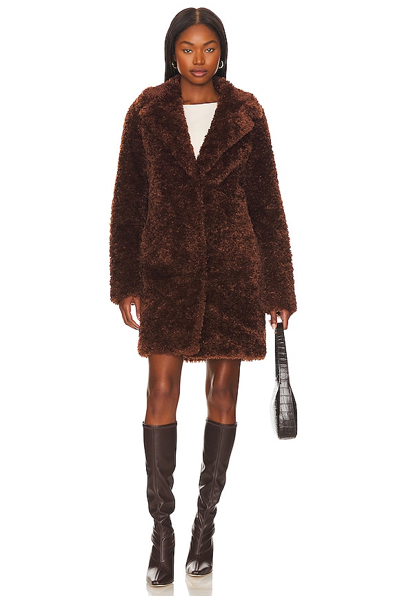 view 2 of 4 Romy Coat in Chocolate Brown