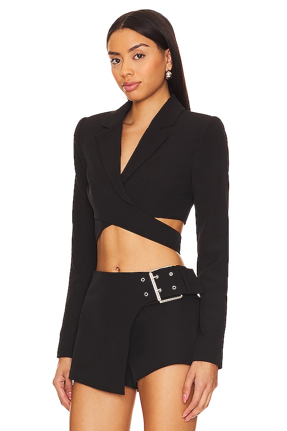 view 2 of 4 БЛЕЙЗЕР AUGUST WRAP in black