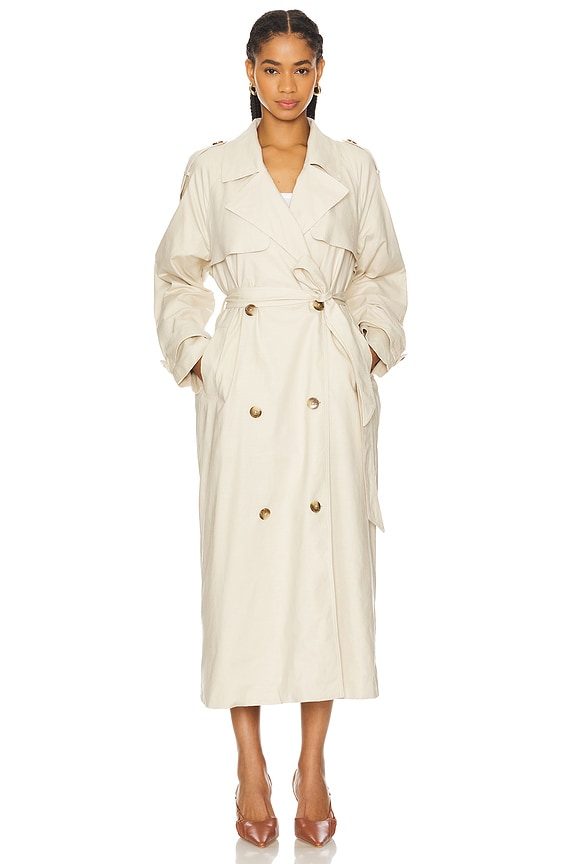 view 2 of 4 LEAH TRENCH コート in Almond Cream