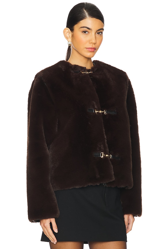 view 2 of 4 CHAQUETA RHODA FAUX FUR in Brown