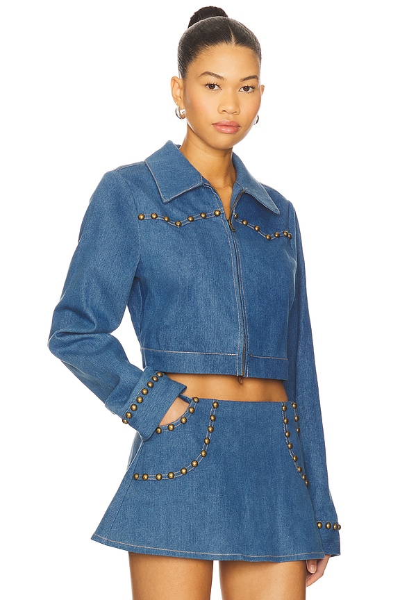 view 2 of 4 BLOUSON PALMER in Medium Blue