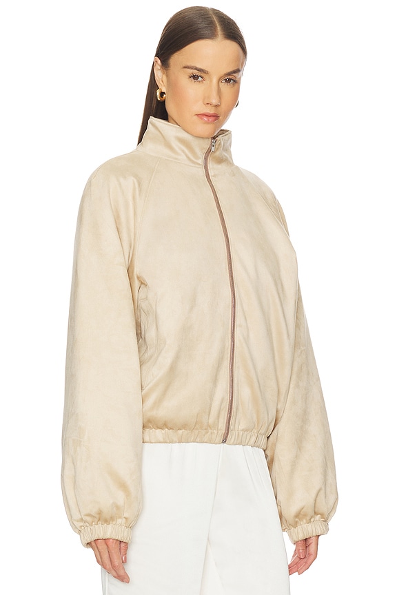 view 2 of 4 Cody Faux Suede Bomber in Rustic Tan