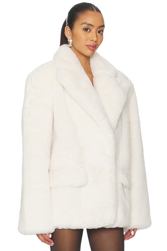 view 2 of 4 Lorelai Faux Fur Coat in Ivory