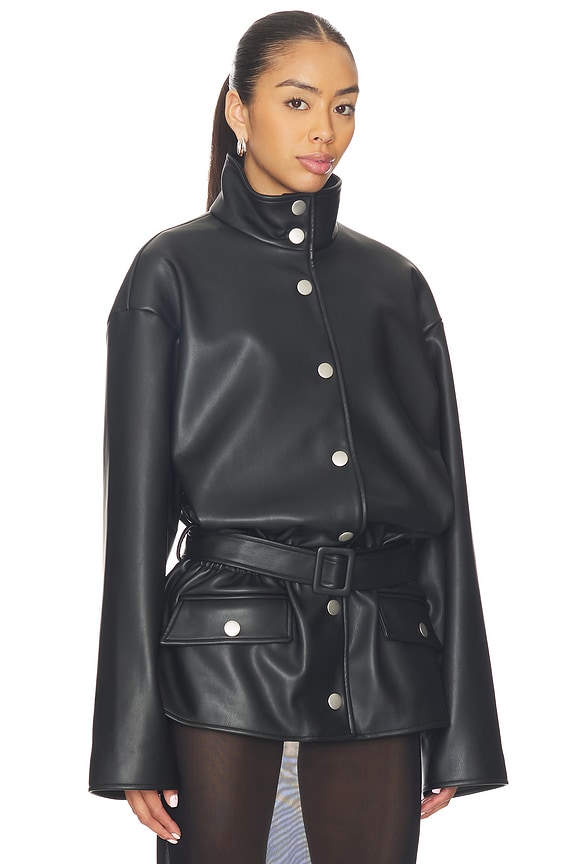 view 2 of 4 Isabela Faux Leather Jacket in Black