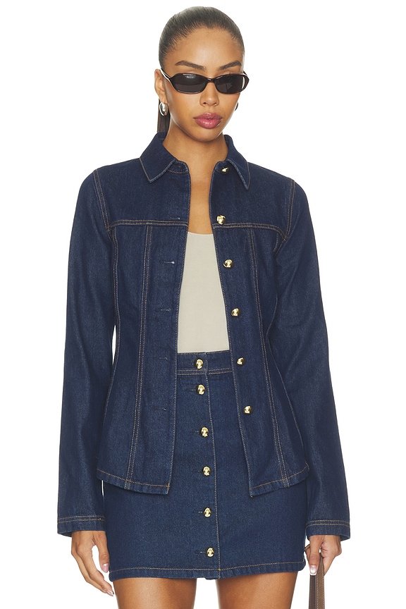view 2 of 6 Meredith Denim Jacket in Dark Indigo