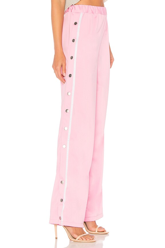 view 2 of 4 Athletic Snap Track Pant in Pink & White