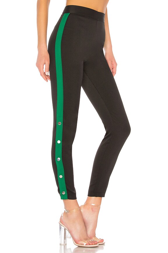 view 2 of 4 On Track Legging in Black & Green