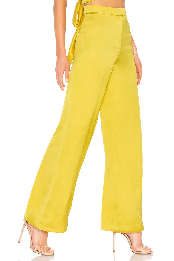 view 2 of 4 PANTALÓN PIERNA ANCHA VIV in Chartreuse Green