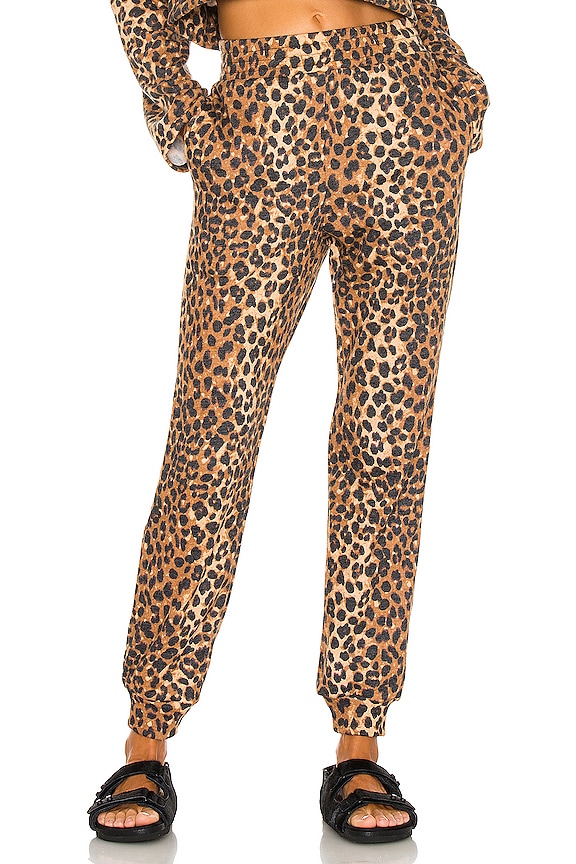 view 1 of 4 Cropped Jogger in Chocolate Leopard