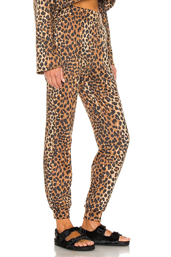 view 2 of 4 Cropped Jogger in Chocolate Leopard