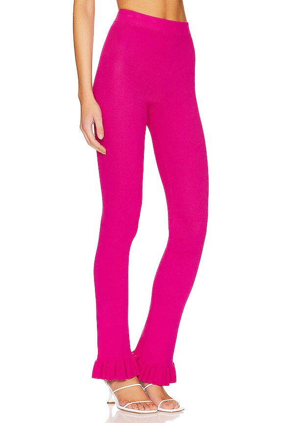 view 2 of 4 Razi Ruffle Knit Pant in Hot Pink