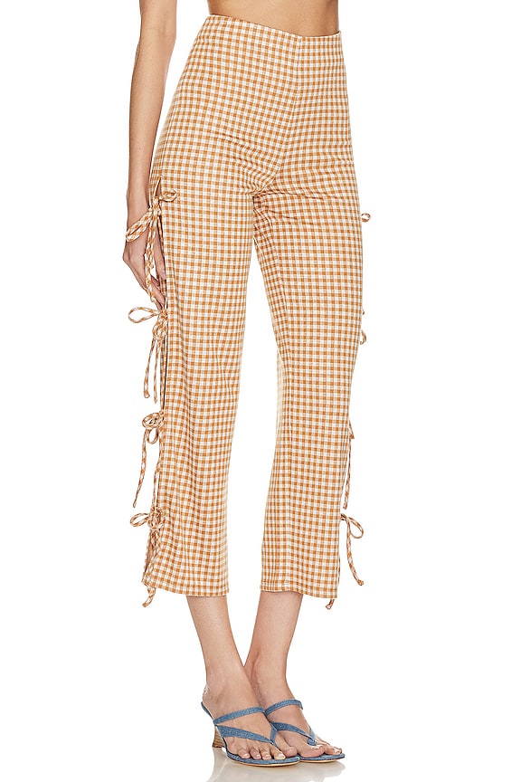 view 2 of 4 Chelsea Pant in Brown & White