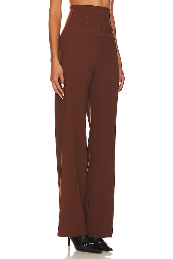 view 2 of 4 PANTALON ABBY in Chocolate Brown