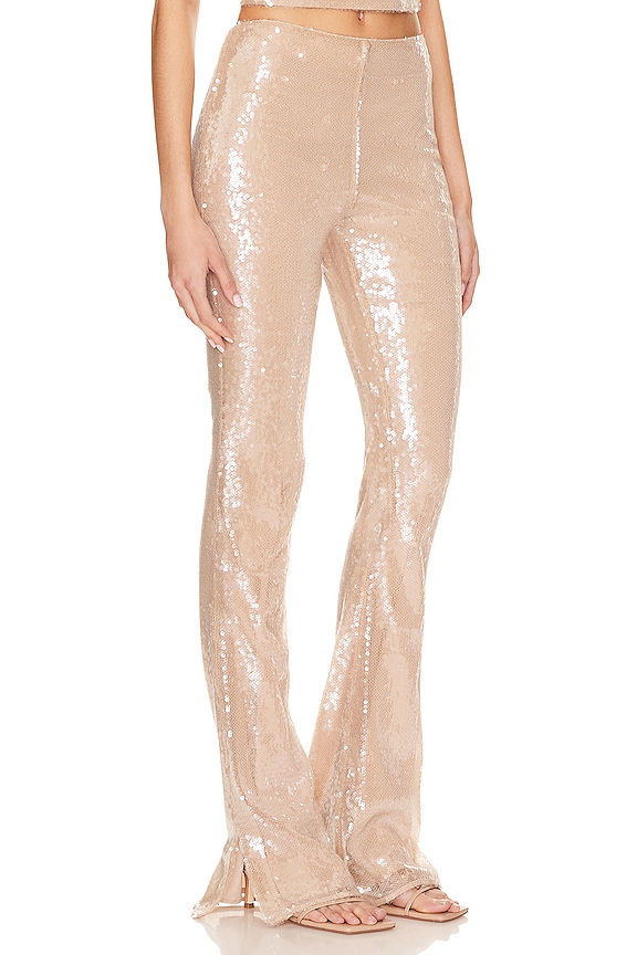 view 2 of 5 Stevie Sequin Pant in Nude Neutral