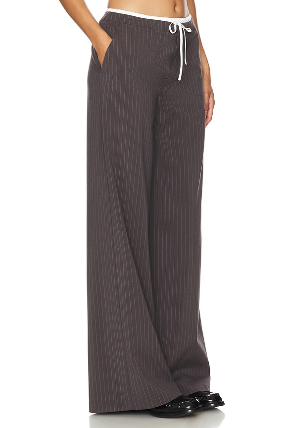 view 2 of 5 ASHLEY パンツ in Grey Pinstripe