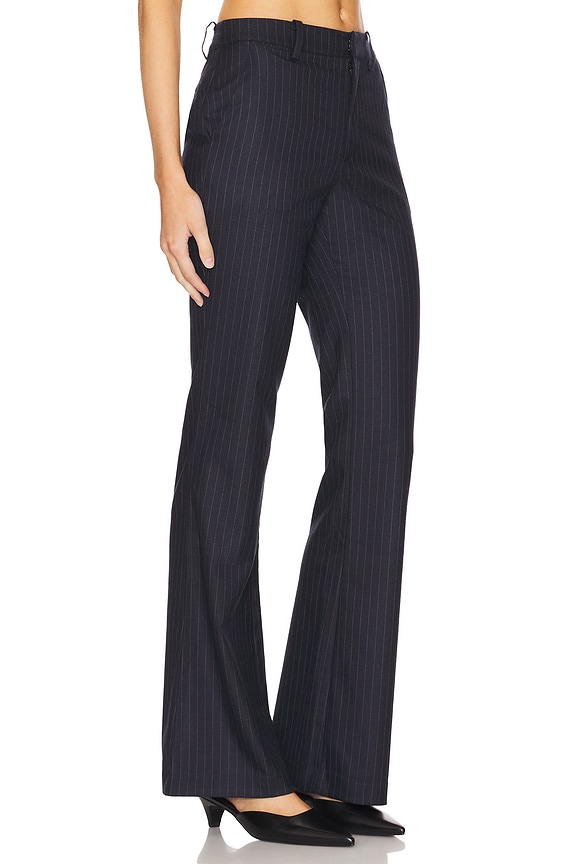view 2 of 6 Elodie Pant in Grey Pinstripe