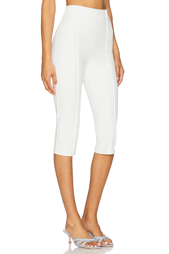 view 2 of 6 Cindy Cropped Capri Pant in White