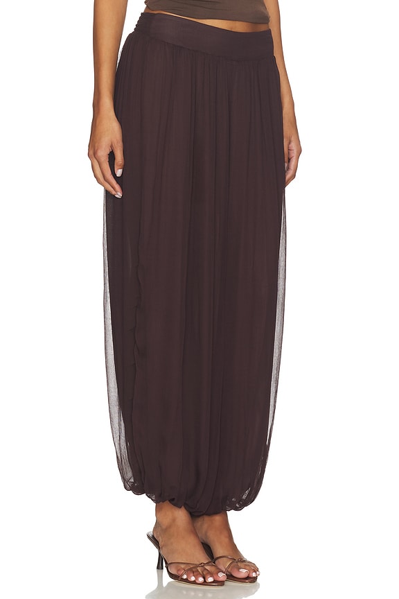 view 2 of 6 x Christina Elezaj Cordelia Pant in Chocolate Brown