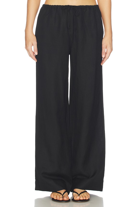 view 1 of 6 Lexa Linen Pant in Black