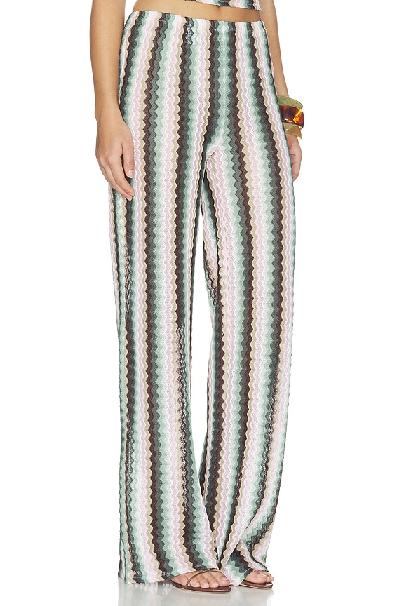 view 2 of 6 PANTALON NETTIE in Sage Multi