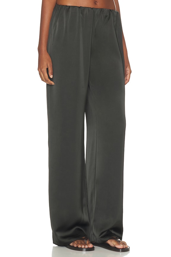 view 2 of 6 Alette Satin Pants in Charcoal