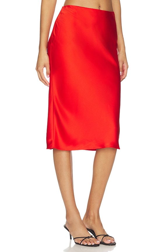 view 2 of 6 Zoe Midi Skirt in Red