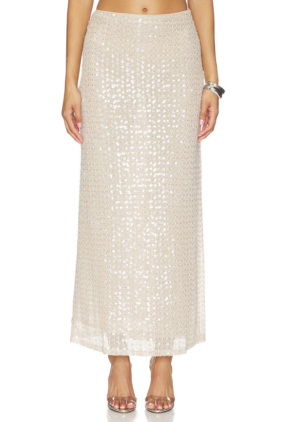 view 1 of 6 FALDA CLARA in Nude Sequin