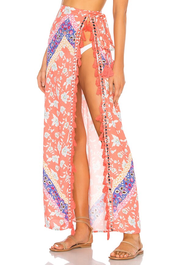 view 2 of 5 JUPE MAXI TAILLE HAUTE LADY in Boho Floral