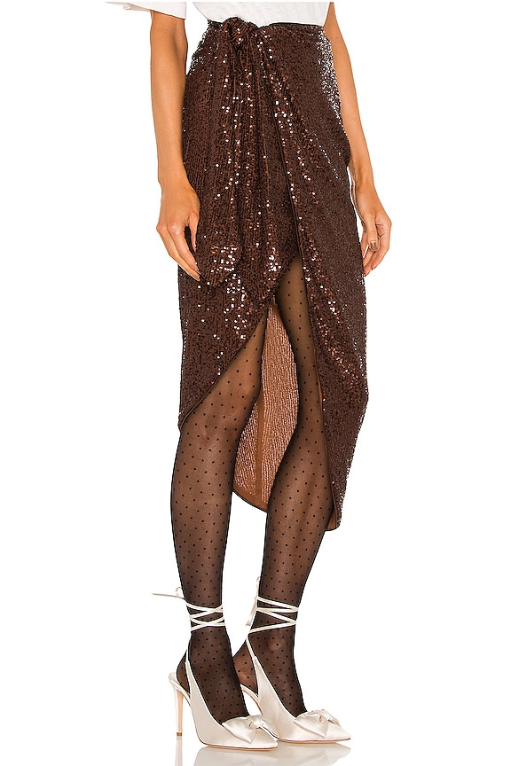 view 2 of 5 Amber Sequin Skirt in Cappuccino