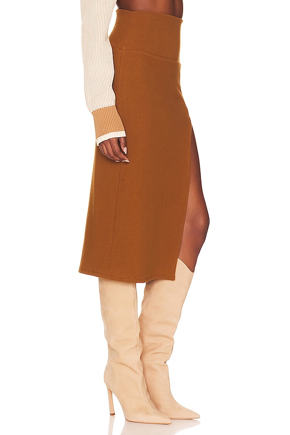 view 2 of 4 Liv Midi Skirt in Latte Brown