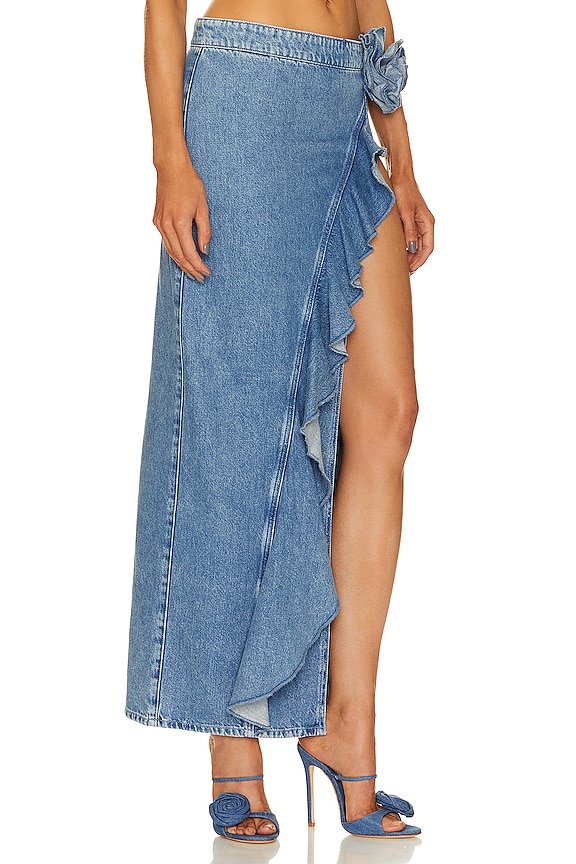 view 2 of 4 Marsella Rosette Maxi Skirt in Rose Bowl