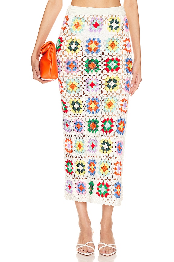 view 2 of 6 ЮБКА МАКСИ KENNEDI in White Multi