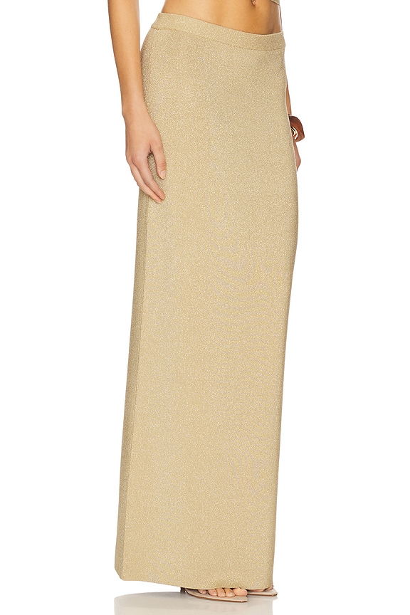view 2 of 6 Carla Maxi Skirt in Gold