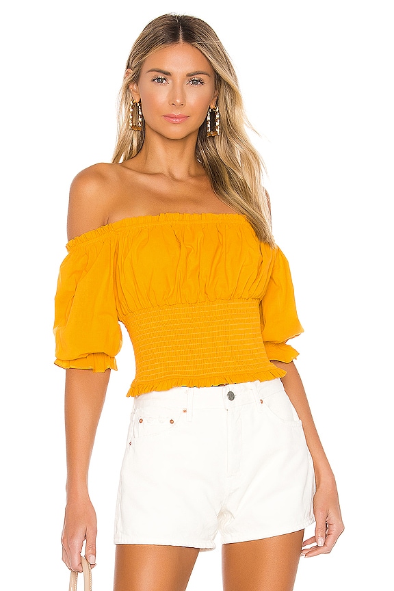 view 1 of 4 Lydia Top in Sunflower Yellow