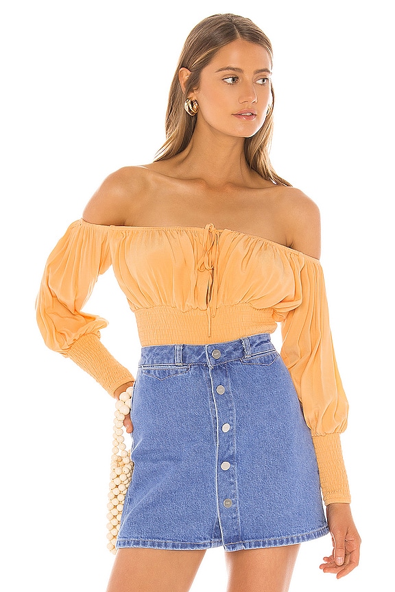 view 1 of 4 Walter Top in Tangerine Orange