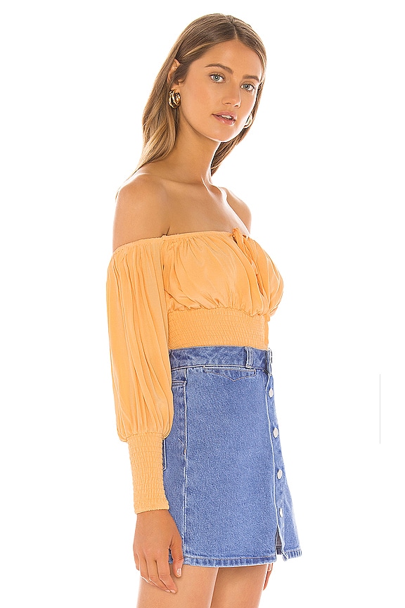 view 2 of 4 Walter Top in Tangerine Orange