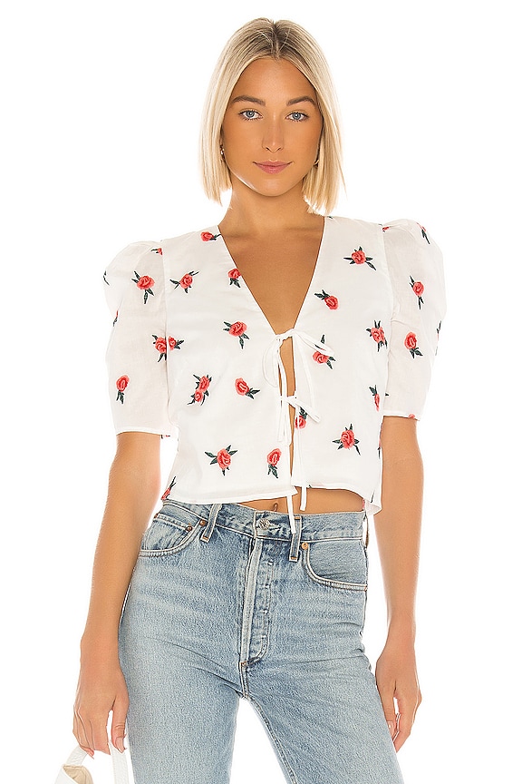 view 1 of 5 Liam Crop Top in White