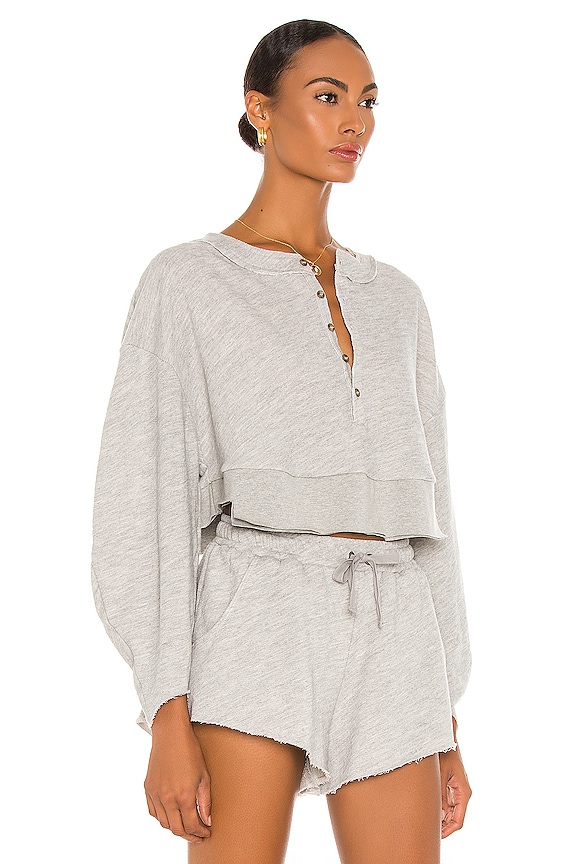 view 2 of 4 Oversized Henley Pullover in Gray