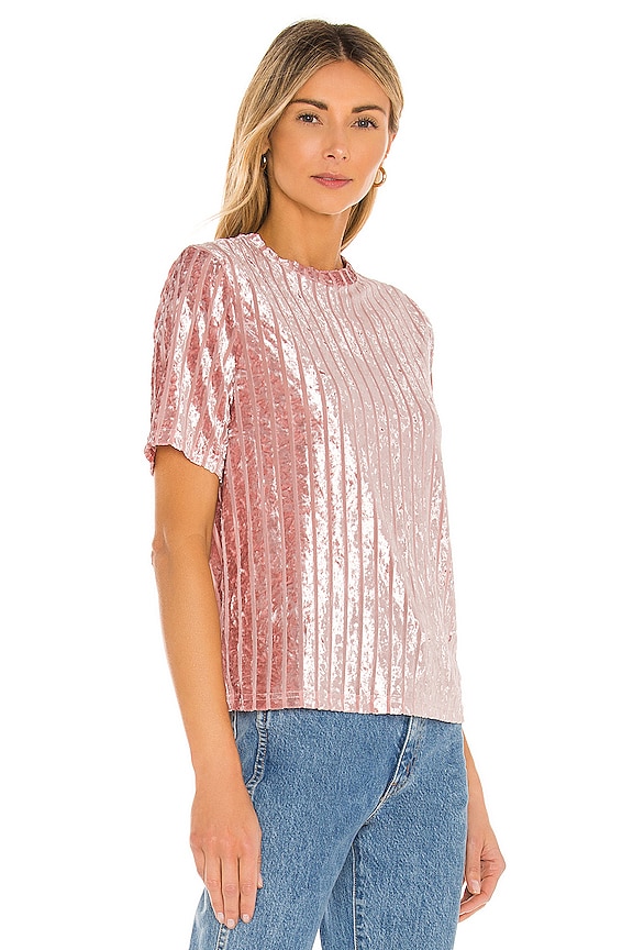 view 2 of 5 Nicola Velour Tee in Blush