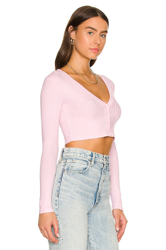 view 2 of 4 Nicola Cropped Cardigan in Pink
