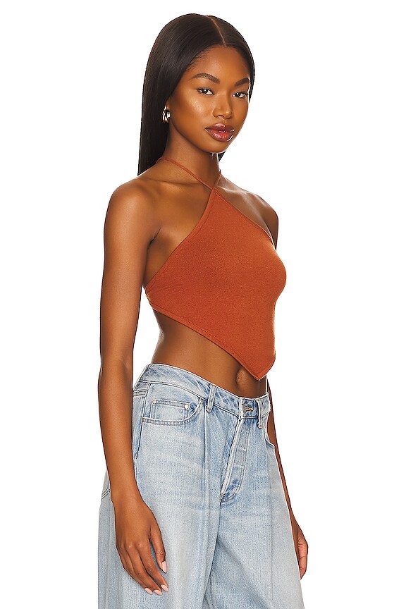 view 2 of 4 Waylon Halter Top in Copper Brown