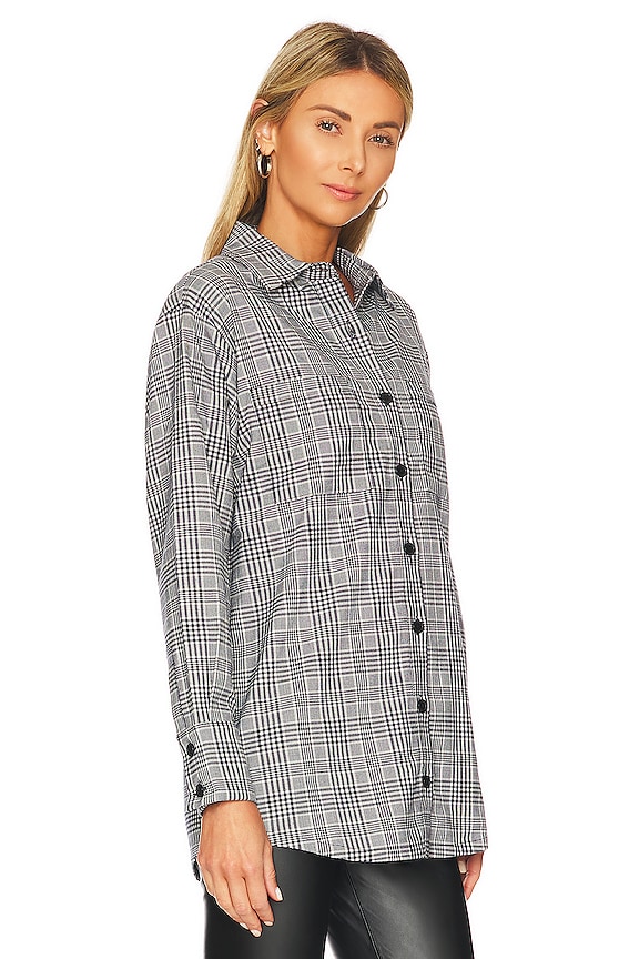 view 2 of 5 PATTON トップ in Black White Check