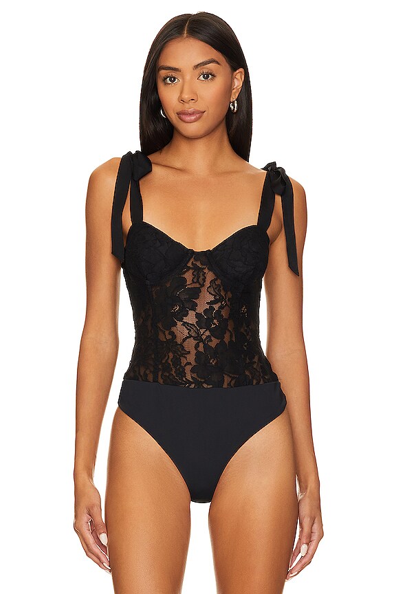 view 2 of 5 Turner Bodysuit in Black Lace