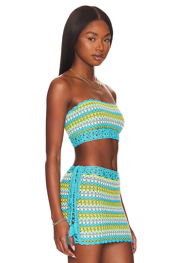 view 2 of 4 Over the Rainbow Crop in Green & Blue Multi