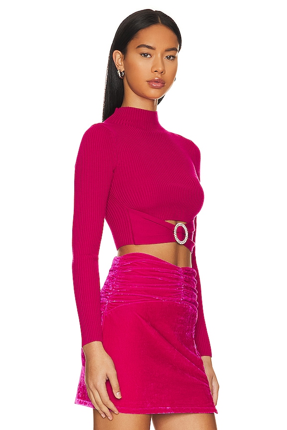 view 2 of 5 Odilia Turtleneck Knit Top in Magenta