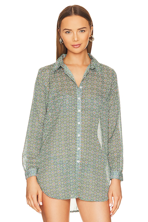 view 2 of 5 CHEMISE MARINA DEL REY in Green Spanish Tile