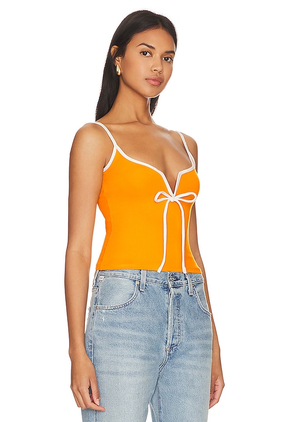 view 2 of 4 Maddison Top in Orange & White