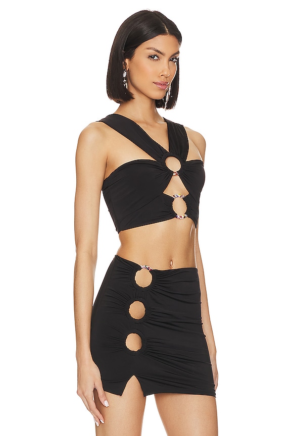 view 2 of 4 Trinity Crop Top in Black