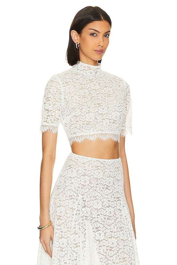 view 2 of 4 EMILIA 탑 in White Lace