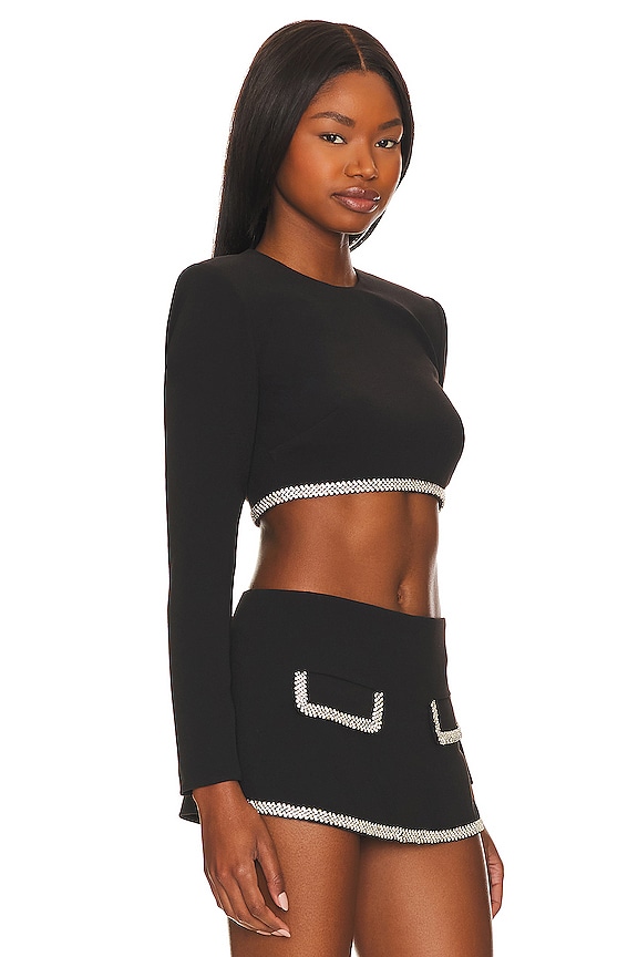view 2 of 5 x Rachel Cosette Crop Top in Black